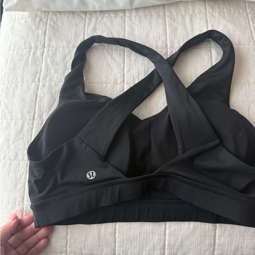 lululemon athletica Cross-Back Black Sports Bra